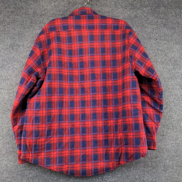 Outdoor Exchange Men's Flannel Shirt Jacket Shacket Multi Large Plaid Vintage - Picture 9 of 16